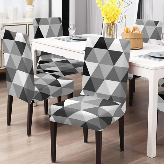 Stretchable Chair Covers, Multi Black