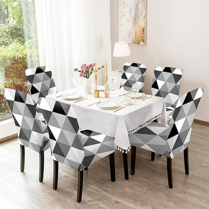 Stretchable Chair Covers, Multi Black