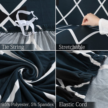 Exclusive Stretchable Sofa Cover - Cross Blue