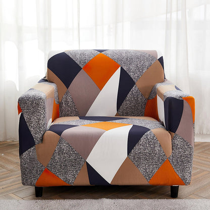 Exclusive Stretchable Sofa Cover - Prism Orange