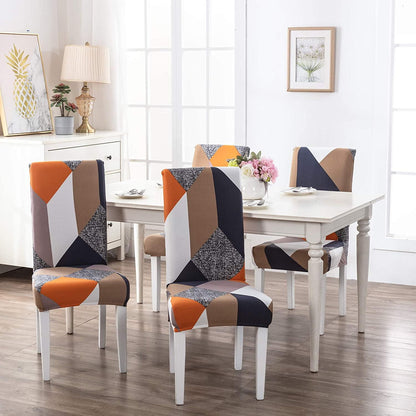 Stretchable Chair Covers, Prism Orange